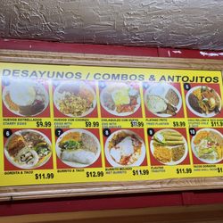 El Rancherito - Menú