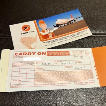 Carry On - Boarding passes - Cocktail Bars Near Me - Phoenix, Arizona Carry On - Boarding passes - Cocktail Bars Near Me - Phoenix, Arizona