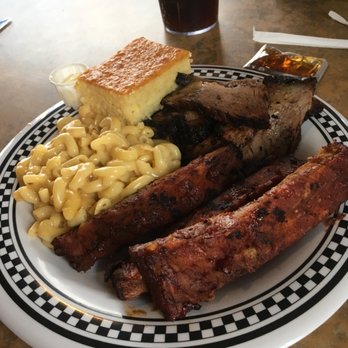 Hog Wild BBQ - 2 meat plate, ribs and brisket - Barbeque Near Me - Happy Valley, Oregon Hog Wild BBQ - 2 meat plate, ribs and brisket - Barbeque Near Me - Happy Valley, Oregon