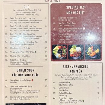 Long's Vietnamese Kitchen - Menu - Vietnamese Near Me - Aloha, Oregon