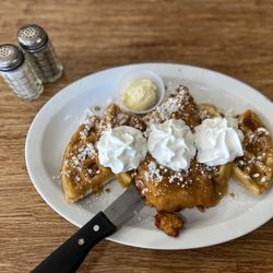 Salt & Pepper Cafe - Bourbon Pecan Chicken and Waffles