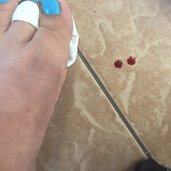 Number 1 Nails - Blood that dropped from the cut. - Nail Salons Near Me - South Gate, California
