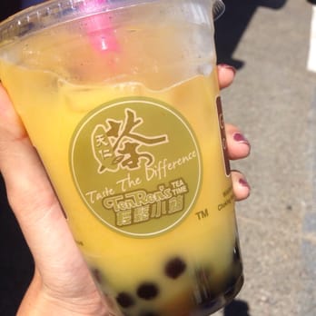 Ten Ren Tea - Mango yogurt tea with regular boba! - Bubble Tea Near Me - Cupertino, California Ten Ren Tea - Mango yogurt tea with regular boba! - Bubble Tea Near Me - Cupertino, California