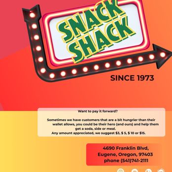 Snack Shack - Diners Near Me - Eugene, Oregon Snack Shack - Diners Near Me - Eugene, Oregon