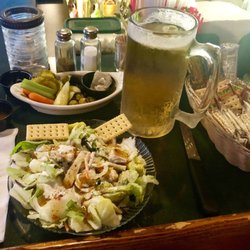 Knotty Pine Supper Club - Salad and celery plate!! Oh and a beverage