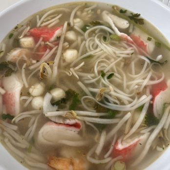 Thai Pan Restaurant - Seafood soup noodle...with prepackaged "seafood" - Thai Near Me - Allen, Texas