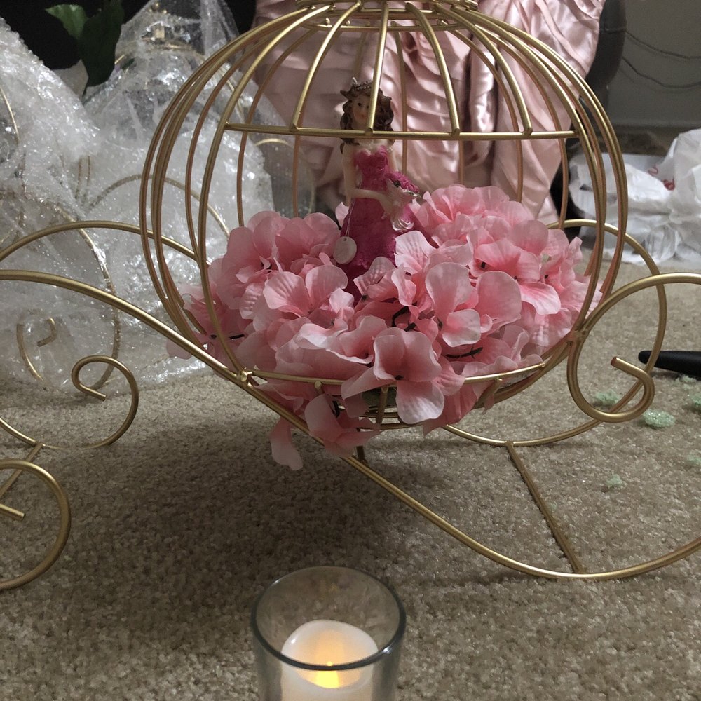 Roca's Fashion Design - This was one of the center pieces. We added lights to the flowers and we had more candles around it - Sewing & Alterations Near Me - Gaithersburg, Maryland