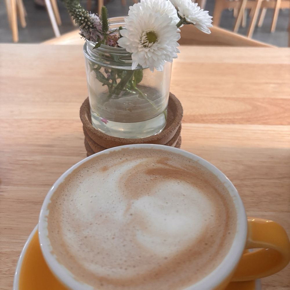 Blueberry latte.