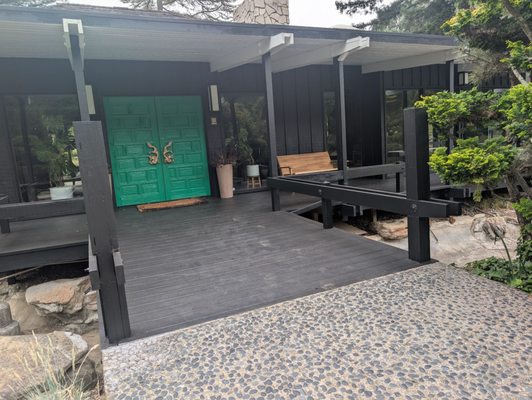 Finished exterior and deck from the Bryan H. Yelp review