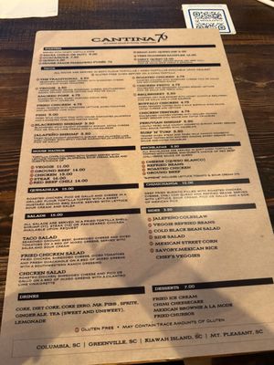 Menu photo 1 Cantina 76 Greenville, SC