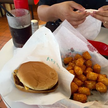 Frosty Drive N - Number 6 with tots. They've got it down to a science here. - Burgers Near Me - Denton, Texas Frosty Drive N - Number 6 with tots. They've got it down to a science here. - Burgers Near Me - Denton, Texas