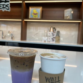 Wall Writers Coffee - Iced ube latte and hot blueberry mocha! - Coffee & Tea Near Me - Irvine, California Wall Writers Coffee - Iced ube latte and hot blueberry mocha! - Coffee & Tea Near Me - Irvine, California