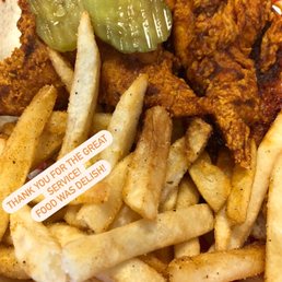 Hot 3 Piece Chicken Tenders w/fries Hot 3 Piece Chicken Tenders w/fries