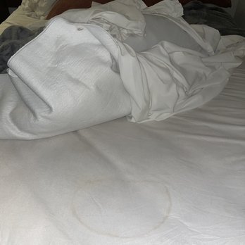 Western Holiday Lodge - Stained bed we had in our room - Hotels Near Me - Three Rivers, California Western Holiday Lodge - Stained bed we had in our room - Hotels Near Me - Three Rivers, California