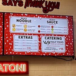 Mr. Rigatoni - Menu