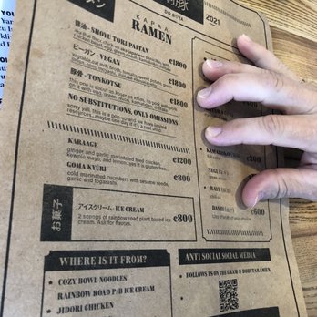 Fish Bar Deli - Ramen menu - Seafood Markets Near Me - Kapaa, Hawaii