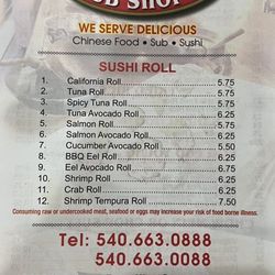 Benny's Sub Shop - New menu as of 9/29/2023