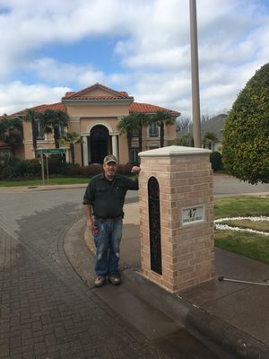 Mailboxes - Mailboxes, both new builds and repairs are one of the main services that Benchmark provides. Our mailboxes built from the ground up are guaranteed not to lean. In our 25 years of mailbox building we have only had one return and it was the result of a broken sprinkler that flooded the area causing this unusual result. There are many considerations to customize your new brick/stone mailbox.