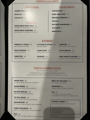Menu photo 8 Wasa Sushi & Teppan Newport Beach, CA