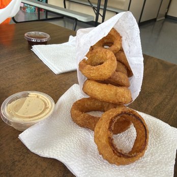 Elkins Frosty - Champion onion rings and don't forget the jalapeño sauce - Burgers Near Me - Wheatland, California Elkins Frosty - Champion onion rings and don't forget the jalapeño sauce - Burgers Near Me - Wheatland, California
