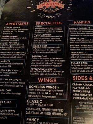 Menu photo 6 Harps American Pub & Grill Jacksonville, FL