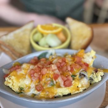 Scramblers - Eye opener omelette with GF bread and side of fruit - Breakfast & Brunch Near Me - Miamisburg, Ohio