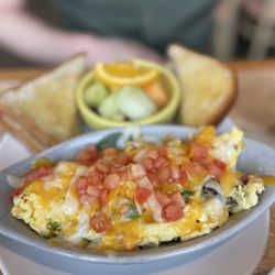 Scramblers - Eye opener omelette with GF bread and side of fruit
