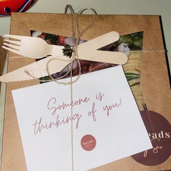 Spreads by Sav - a gift wrapped in brown paper and tied with twine of twine - Food Delivery Services Near Me Spreads by Sav - a gift wrapped in brown paper and tied with twine of twine - Food Delivery Services Near Me