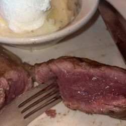 Rare steak