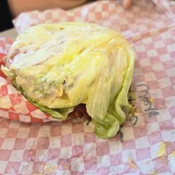 Nation's Giant Hamburgers - Lettuce wrap...tastes better than it looks!