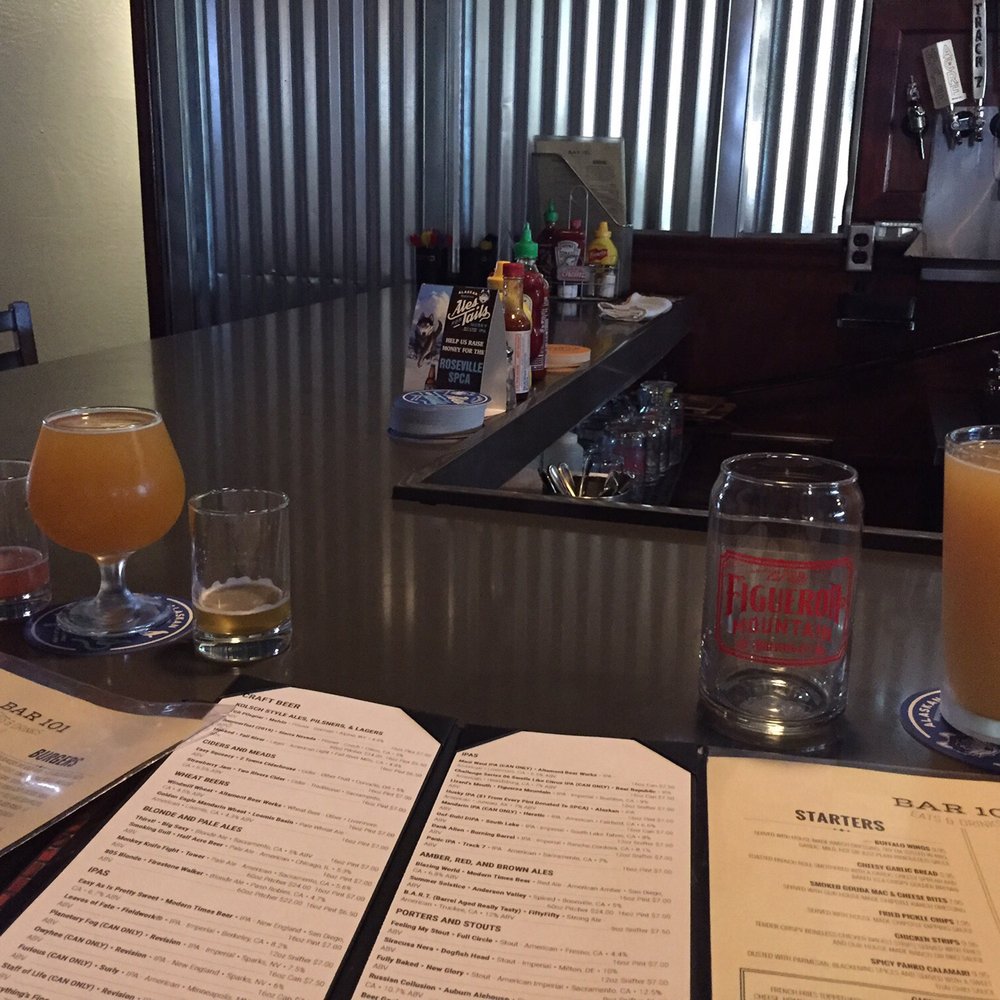 Bar 101 Eats & Drinks - Beers, Samples  and menu's between us - Sports Bars Near Me - Roseville, California