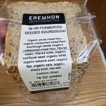 Erewhon - Best Bread on the Market! Secret Erewhon Recipe.  Takes 36 hours to make this bread. Loaded with grains. ($6.50). - Juice Bars & Smoothies Near Me - Los Angeles, California
