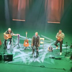 Millennium Forum Theatre & Conference Centre - Eddie in the centre is 81 and his brother George to his right is 75.