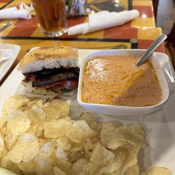Square Market and Cafe - Tomato artichoke soup and portobello mushroom panini - Desserts Near Me - Columbia, Tennessee Square Market and Cafe - Tomato artichoke soup and portobello mushroom panini - Desserts Near Me - Columbia, Tennessee