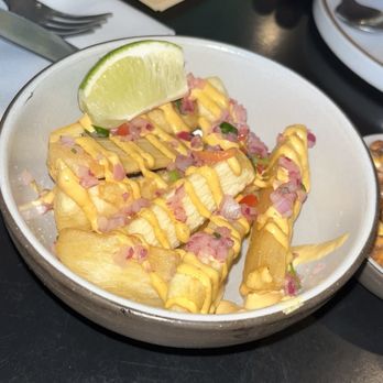Leche De Tigre - yucca fries (not always written on the menu, but you can ask for it) - Peruvian Near Me - San Antonio, Texas Leche De Tigre - yucca fries (not always written on the menu, but you can ask for it) - Peruvian Near Me - San Antonio, Texas