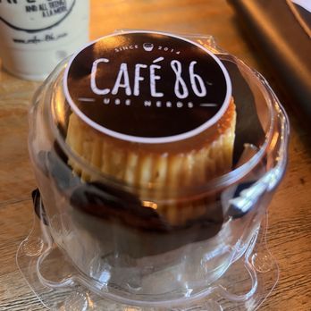 Cafe 86 - Ube Leche Flan cupcake - Desserts Near Me - Union City, California