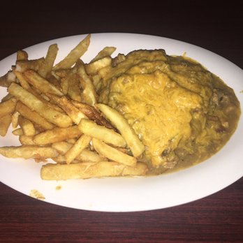 Horseshoe Bar & Grill - The shoe burger with fries. - Sports Bars Near Me - Casper, Wyoming
