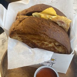 Spam breakfast sandwich