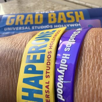 Universal Studios Hollywood - Chaperone wristband - Amusement Parks Near Me - Universal City, California