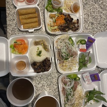 Pho Huyen - 7. Char Grilled Pork Plate 43. Combination Noodle Soup x2 30. Combination Noodle Bowl 45. Eggs Roll x 4 - Vietnamese Near Me - Columbus, Ohio