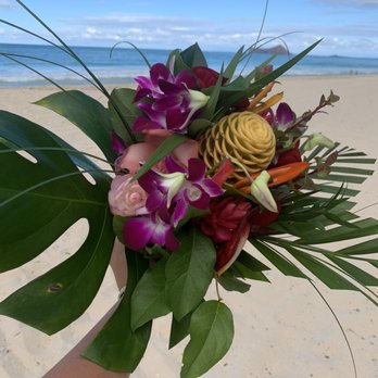 M P Lei Shop - Tropical Hawaiian wedding bouquet - Florists Near Me - Honolulu, Hawaii M P Lei Shop - Tropical Hawaiian wedding bouquet - Florists Near Me - Honolulu, Hawaii