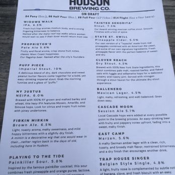 Hudson Brewing Company - Beer menu - Breweries Near Me - Hudson, New York Hudson Brewing Company - Beer menu - Breweries Near Me - Hudson, New York