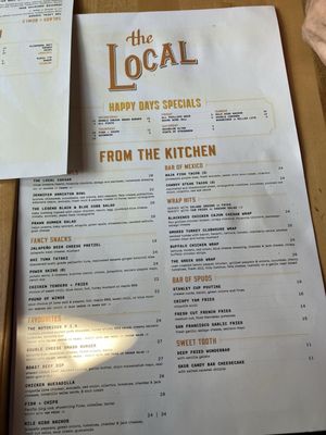 Menu photo 1 The Local Victoria, BC Menu photo 1 The Local Victoria, BC
