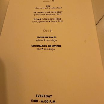 Rare Society - Happy Hour menu - Steakhouses Near Me - San Diego, California
