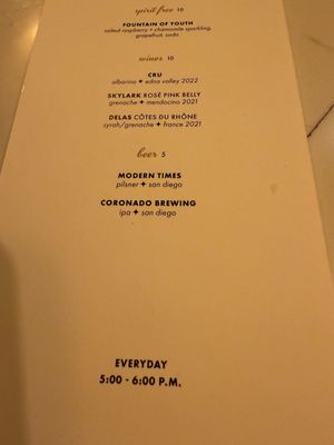 Menu photo 7 Rare Society San Diego, CA