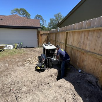 Generator Boyz - Our technician installing a generator for this homesite in preparation for city inspection. - Generator Installation/Repair Near Me - Rosharon, Texas Generator Boyz - Our technician installing a generator for this homesite in preparation for city inspection. - Generator Installation/Repair Near Me - Rosharon, Texas