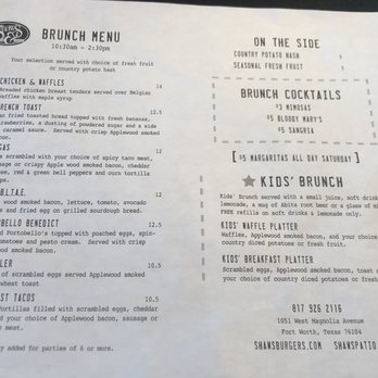 Shaw's Patio Bar & Grill - Brunch menu - Burgers Near Me - Fort Worth, Texas Shaw's Patio Bar & Grill - Brunch menu - Burgers Near Me - Fort Worth, Texas