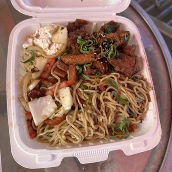 Wailua Drive In - Fried Noodles & Chili Pepper Chicken Combo - Hawaiian Near Me - Kapaʻa, Hawaii Wailua Drive In - Fried Noodles & Chili Pepper Chicken Combo - Hawaiian Near Me - Kapaʻa, Hawaii