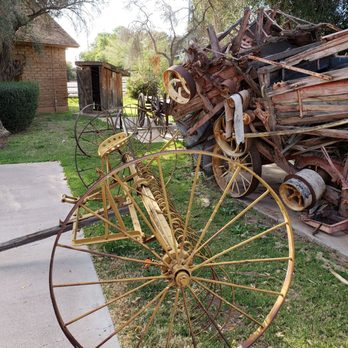 Mesa Historical Museum - Outhouse and farm implements - Museums Near Me - Mesa, Arizona