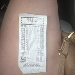 Bob's Dairy Dream - My receipt for what I paid for and what she didn't give me my money back for.